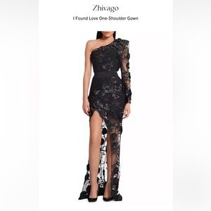 Zhivago I Found Love One-Shoulder Gown black Size 6